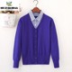 cardigan áo cổ áo giả hai mảnh kích thước đầu mùa xuân phụ nữ dệt kim của bên ngoài điều hòa không khí len áo len áo khoác mỏng