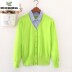 cardigan áo cổ áo giả hai mảnh kích thước đầu mùa xuân phụ nữ dệt kim của bên ngoài điều hòa không khí len áo len áo khoác mỏng 