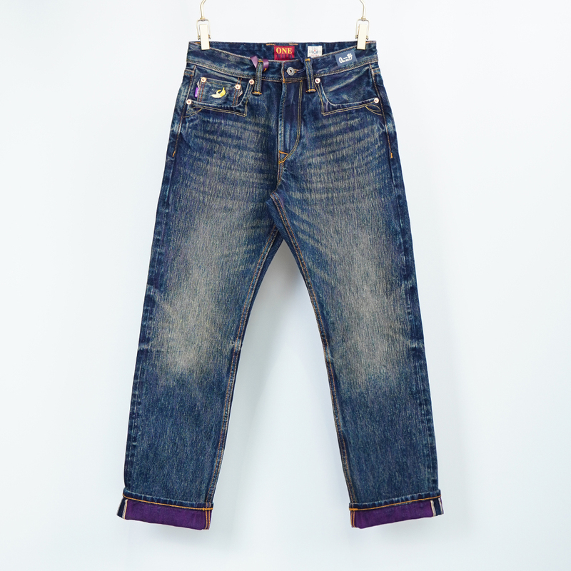 5512 Purple Indigo 18oz Selvedge Denim Jeans Men's Loose Straight Pure Cotton Vintage Casual Thickened Style