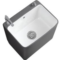 Haijiahua balcony wash mop pool sink floor mop basin with faucet integrated ceramic mop pool household mop pool