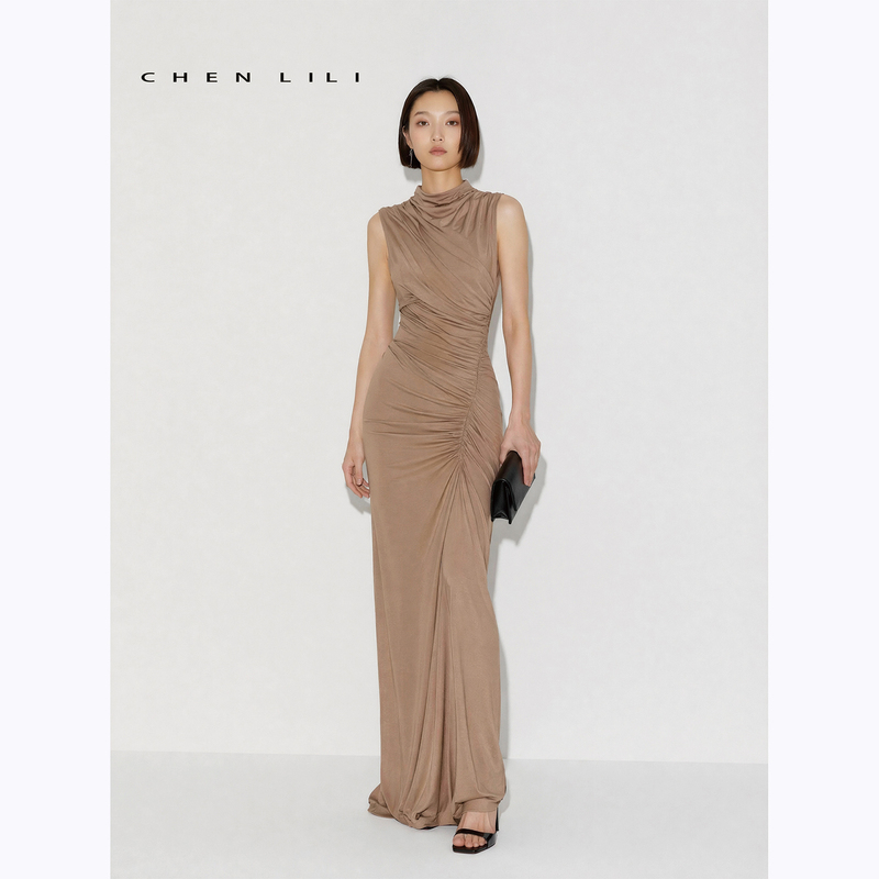 Chen- Lili 2026 Autumn/Winter Evening Party New Unique Niche Design Slim Fit Knitted Dress Chen- Lili 2026 Autumn/Winter Evening Party New Unique Niche Design Slim Fit Knitted Dress
