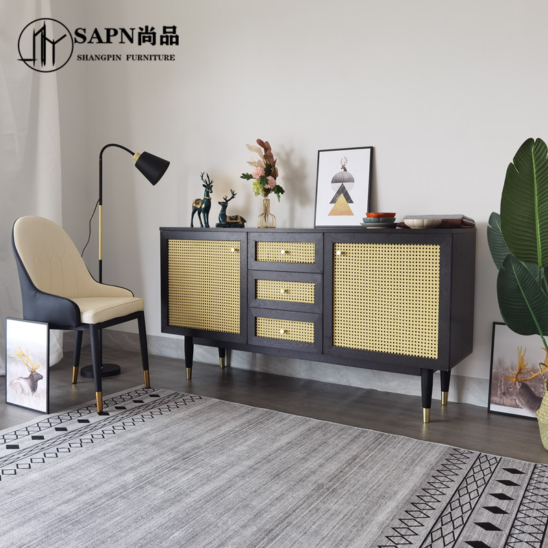 Nordic Dining Boards Simple Modern Tea Waterboarding Cabinet Japanese Fuji Storage Cabinet Retro-Cultural Boundary Cabinet