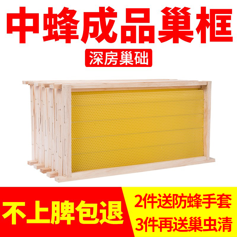 Middle Honeycomb Basic Honeycomb Frame Finished Nest Box Bee Appliance Nest Basic Frame Beekeeper Beehive Special Beehive Beehive full set