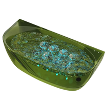 Travel household transparent resin massage bathtub smart bubble surfing wall-mounted double internet celebrity bathtub