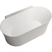 Travell independent artificial stone bathtub home small apartment PMMA oval wall-mounted couple double bathtub