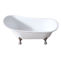 TW特拉维尔复古贵妃独立式亚克力浴缸家用欧美仿古情侣彩色带脚架