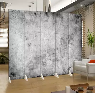 Cement background wall foldable screen partition fashion living room entrance bar clothing photography photo YY anchor