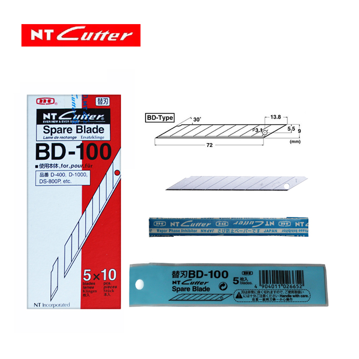 Japan imported NT CUTTER small utility knife blade BD-100 30 degree pointed mobile phone protective film engraving blade