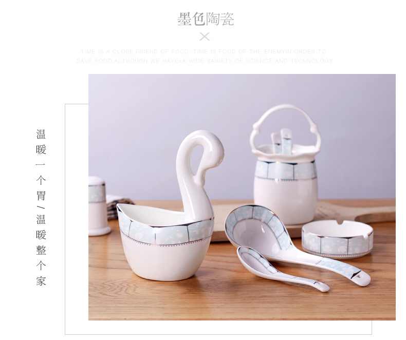 Jingdezhen ceramic spoon, spoon, chopsticks rack ashtray toothpicks extinguishers household utensils ipads thin film jade the qing porcelain spoon