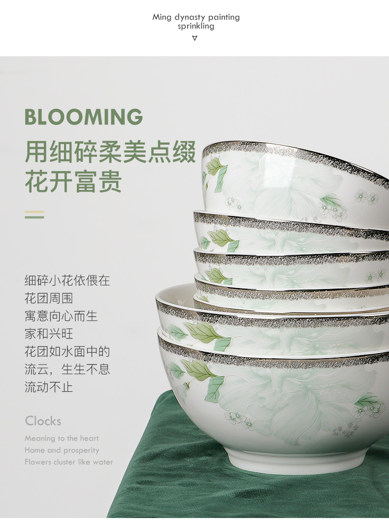 Ipads China tableware suit contracted jingdezhen ceramic dishes suit dishes chopsticks combination 4 people with a blanket