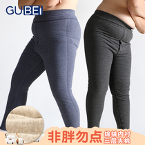 Gfei steps up boys warm pants to wear CUHK child fat child plus suede pants boy hit bottom thickened childrens cotton pants