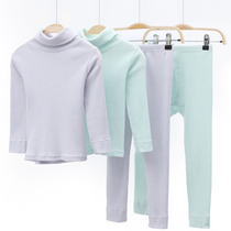 Class A childrens underwear suit high collar cotton sweatshirt autumn and winter toddler autumn clothes autumn pants baby warm clothes boy pyjamas