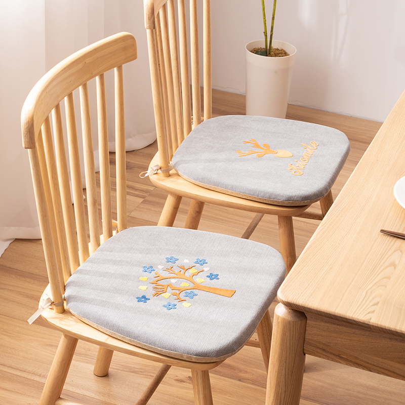Cushion chair cushion all season universal thickened non-slip horseshoe shaped dining chair Windsor chair removable washing office sponge cushion-Taobao