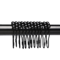 Shower curtain rod accessories hanging ring stainless steel metal hoist ball shower curtain door curtain hook high quality matte black ring