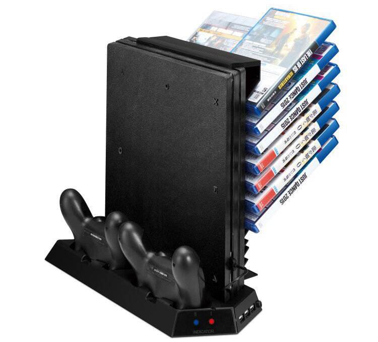 PS4 pro khung đặc biệt máy chủ quạt làm mát cơ sở thẳng đứng bracket phụ kiện xử lý sạc dây micro usb