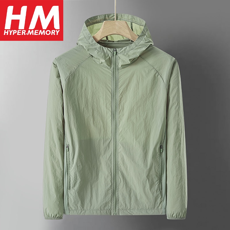 Hm Ice Silk Sun Protection Clothing for Men and Women, Outdoor Sun Protection Clothing, Quick-Drying, Lightweight, Breathable, Cycling, Fishing, Skin Clothing, Windbreaker Jacket