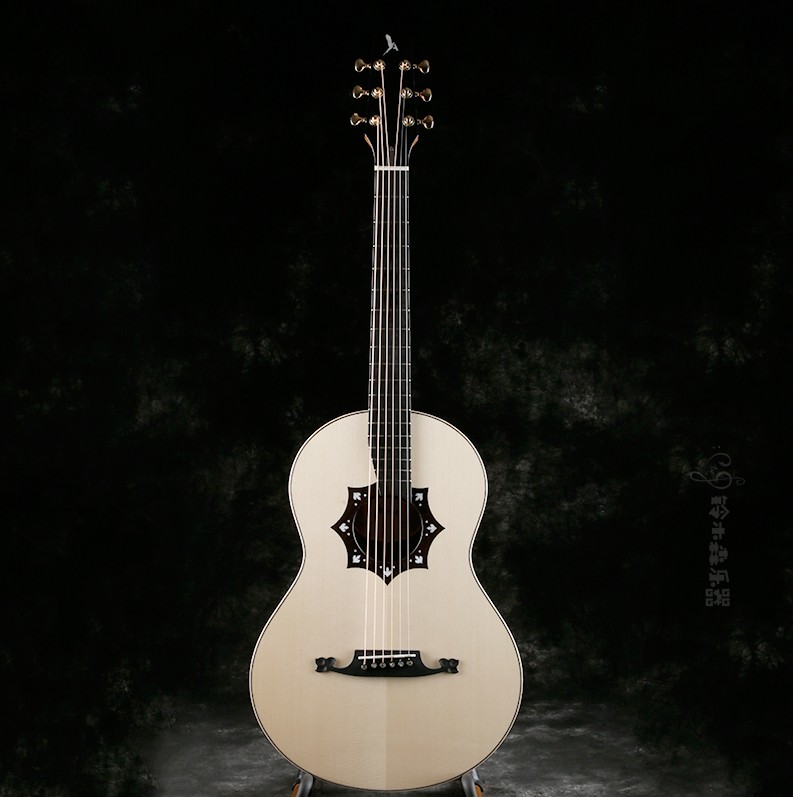 Flying Birds Fanbird Guitar Avian Dove Dove Handmade Custom Full Veneers Finger Bombs Folk Song 38 Inch Travel Guitar