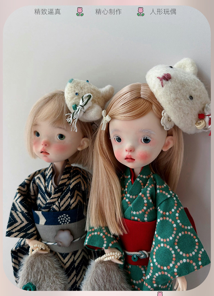 1/6 BJD Doll Landoudou Jointed Flexible Eyes Face Makeup Resin