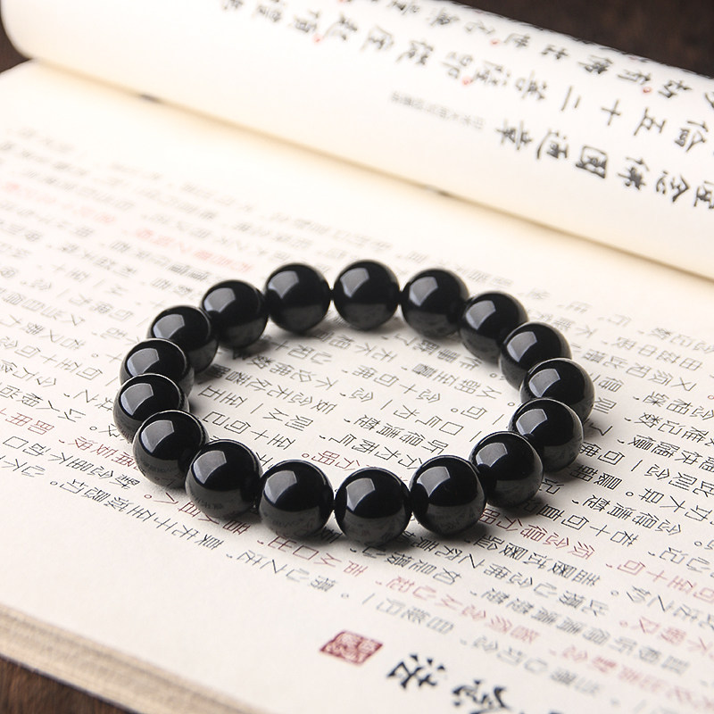 Natural Crystal Ugin Black Shine Stones lebanon Handmade Men's Buddha Beads Handstring Women Blackstone Black Yaoshi Lovers GIFTS GIFT