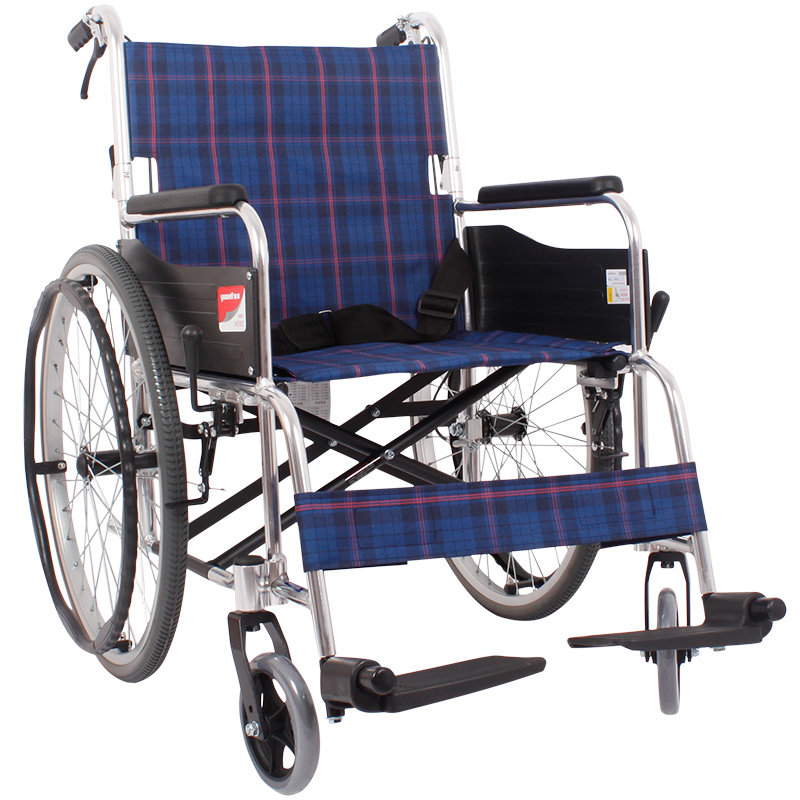 Yuyue wheelchair H030C backrest foldable lightweight portable aluminum alloy elderly manual wheelchair adult scooter