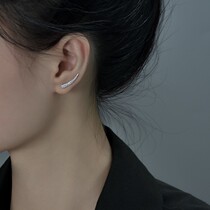 Pure Silver Ear Nail Female Summer Length U Shape Temperament Lukewarm Wind 2021 New Boomers Small Crowddesign Earrings Earrings