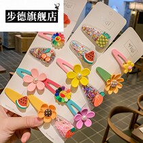 Hyuna cute rainbow color fruit hairpin Korean version of the girl small fresh side clip net red flower bangs clip headdress