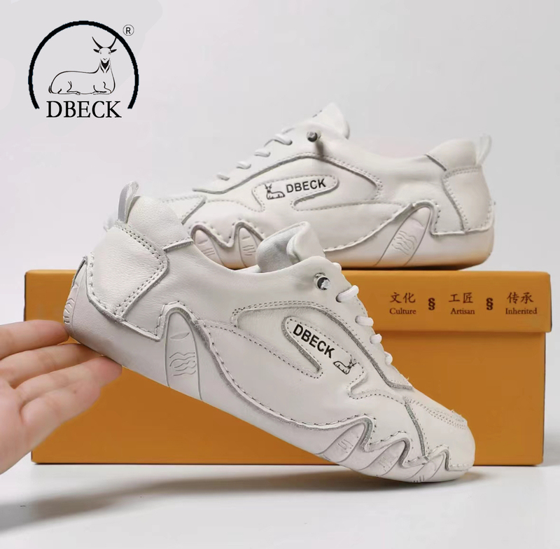 Rams Alliance New Soft-Soled Non-Slip Running Shoes for Women Spring and Summer Genuine Leather White Shoes Sports Shoes Women's Casual Shoes