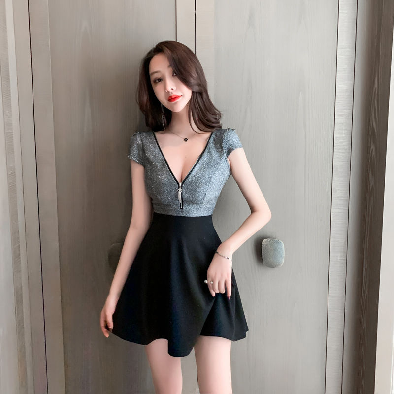 Nighttime Total Chater Shop Ocean dress Large size night field Work clothes Summer Less age Art students Style Milk Sweet Skirt Temperament