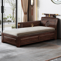 New Chinese style solid wood Arhat bed Arhat couch chaise lounge chair purple gold sandalwood large and small apartment storage lazy sofa bed