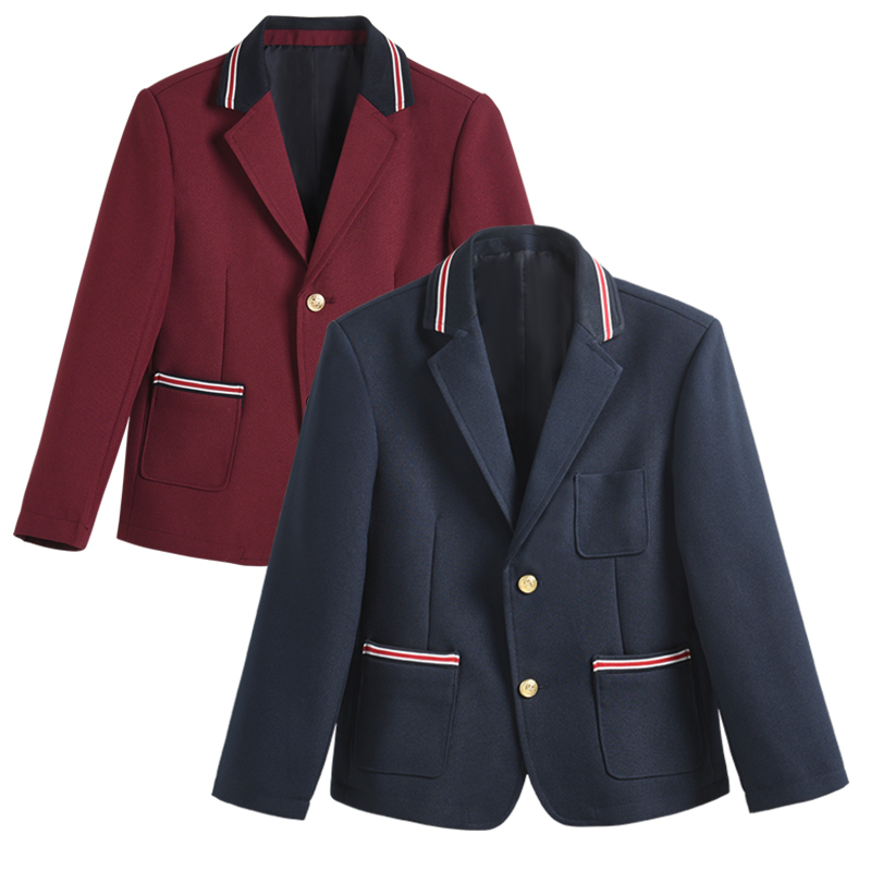 Children's Small Suit, Boys and Girls, Navy Blue, Preppy Style Suit Jacket, Autumn Uniform, Student School Uniform Suit Jacket Children's Small Suit, Boys and Girls, Navy Blue, Preppy Style Suit Jacket, Autumn Uniform, Student School Uniform Suit Jacket