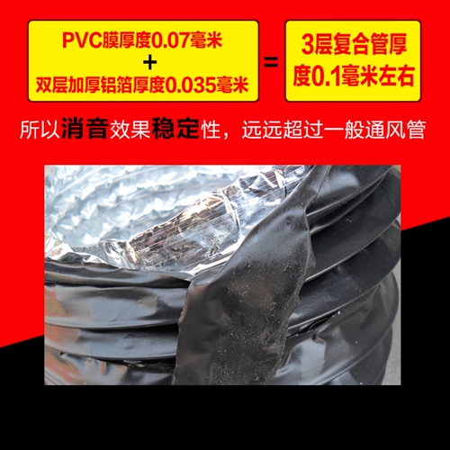 Утолщение ПВХ алюминиевая фольга Композитная труба Телескопическая шланга Новая выхлопная труба вентилятора центральная воздушная кондиционирование вентиляционная труба фланце