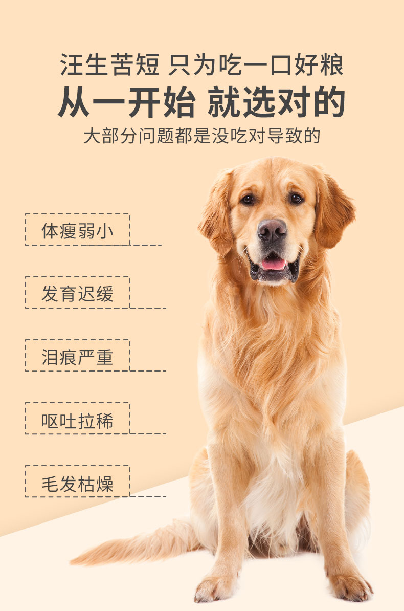 狗粮金毛幼犬专用狗粮成犬大型犬40斤