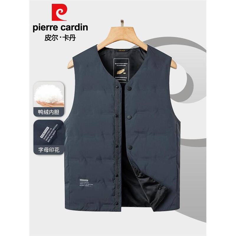Pierre Cardin down Vest Men's 2026 Autumn and Winter Lightweight Warm Vest Sleeveless Jacket Dad's Outfit