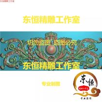 Scanned image of exquisite carvings European style vertical flower hanging flower components guard wooden door Roman stigma decals building materials RKL06