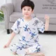 Đồ ngủ cotton lụa trẻ em mùa hè quần ngắn phù hợp với phần mỏng cô gái bé trai đồ ngủ bé trai cotton lụa dịch vụ tại nhà - Pyjama