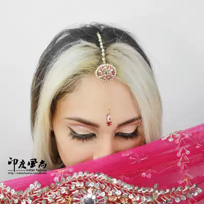 Indian fashion import value decoration eyebrow heart drop TEEKA bridal headwear Indian dance accessories multi-color variety