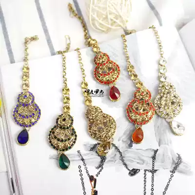 Indian fashion imported Teeka forehead jewelry diamond brow pendant Bridal headdress Forehead pendant Indian dance belly dance A variety of styles