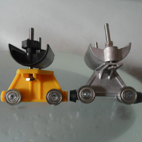 Plastic pulley row trolley industrial pulley plating flat wire sling pulley