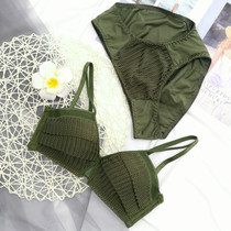  French lace breathable non-steel ring bra set sexy gathered small bra ladies underwear underwear set women