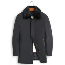  Parker clothing mens mink fur one-piece liner Nick clothing middle-aged whole mink mink coat jacket leather fur winter