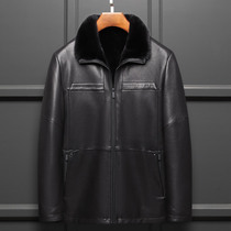 Winter new whole mink mink liner Haining leather coat men's fur one long mink coat coat