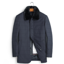  Parker clothing mink fur one-piece liner Nick clothing middle-aged mens whole mink mink coat leather fur coat winter