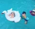 Phim hoạt hình trẻ em flamingo ghế nhẫn dễ thương thiên nga trắng trẻ sơ sinh bé bơi vòng bé ghế vòng nổi - Cao su nổi