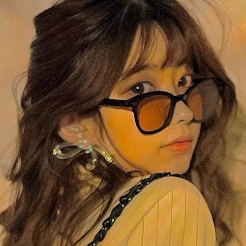 Желтые солнцезащитные очки, изысканный стиль, в корейском стиле, популярно в интернете