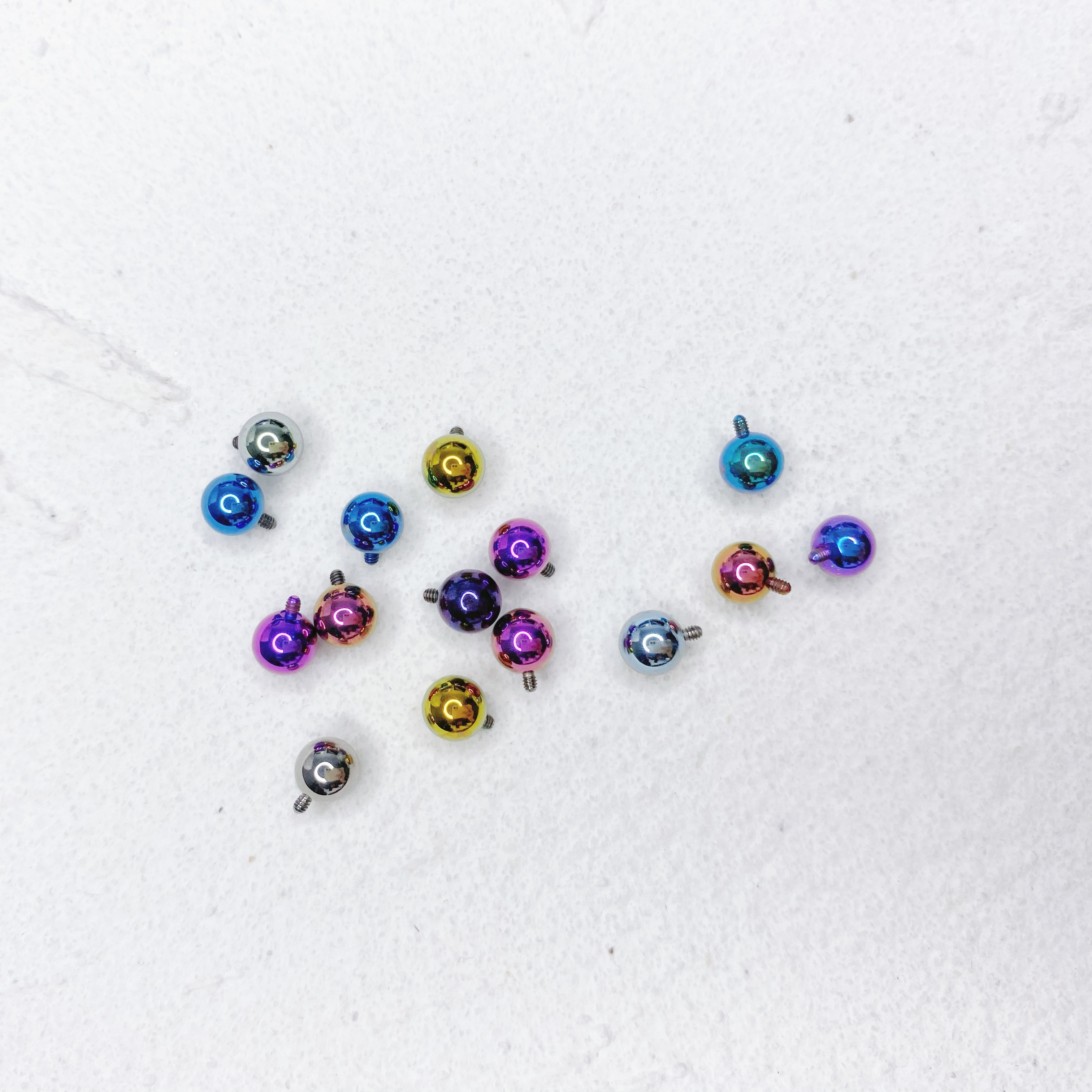 14g titanium alloy ball tongue nail ear needle lip nail Import puncture perforated internal thread ornament