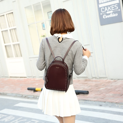 Брендовый кожаный рюкзак, в западном стиле, из натуральной кожи