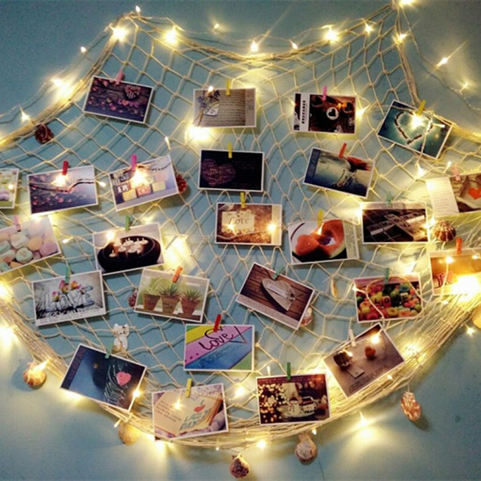 Wall Mesh Photo Wall Hemp Rope Fishing Net Decoration Creative Fashion Fresher Home Girls Hanging Practical Simplicity 20