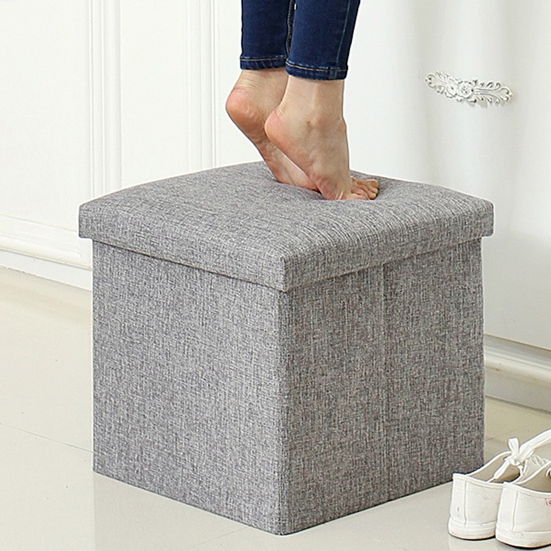 Storage stool long stool sofa entry folding foot storage box footstool square stool finishing box locker