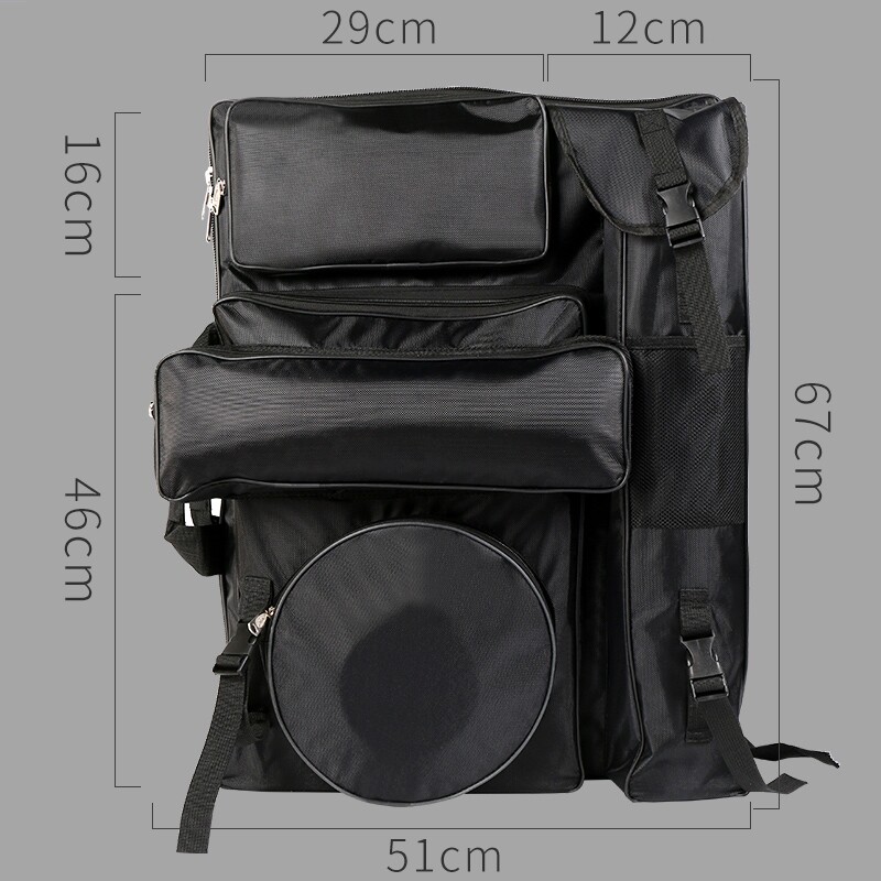 Thickened backpack waterproof painting bag painting bag multifunctional large zipper shoulder art sketch 4 open K drawing board bag drawing board bag
