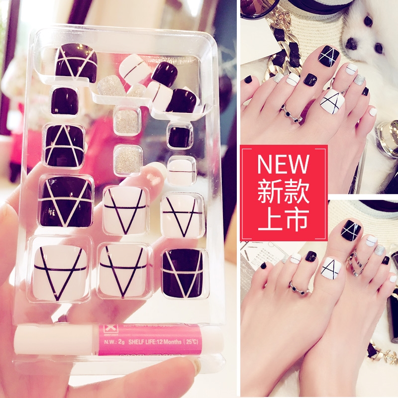 Jewelry set versatile short cute star and moon nail piece nail piece handmade diamond finished beautiful foot toenail patch